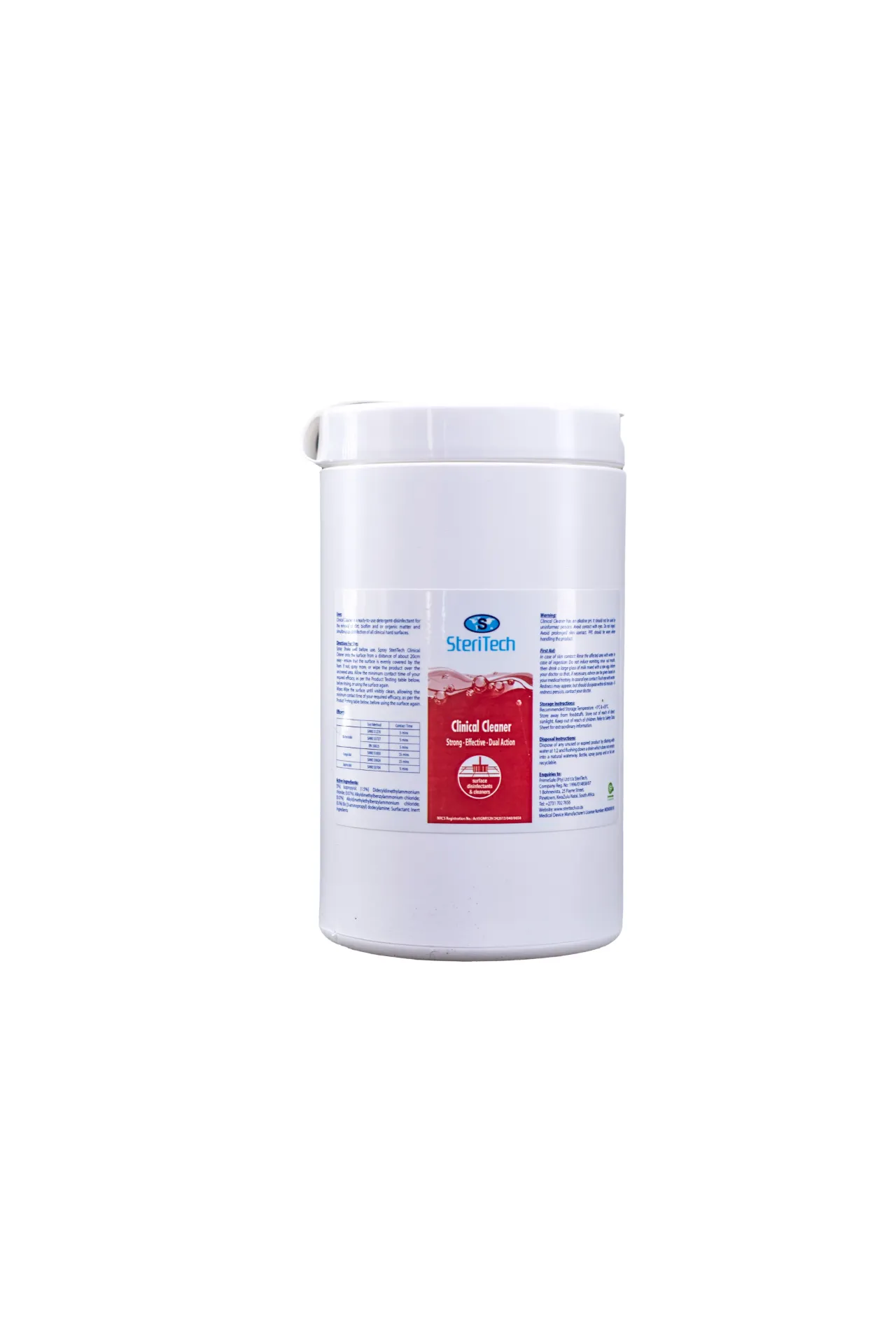 [SCNC9] SteriTech Clinical Cleaner Wipes (Tub (200s))